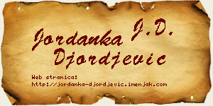 Jordanka Đorđević vizit kartica